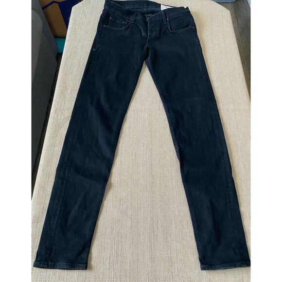Rag & Bone Fit 1 Extra Slim Black Denim Jeans Size 33 – Made in USA - Picture 1 of 8